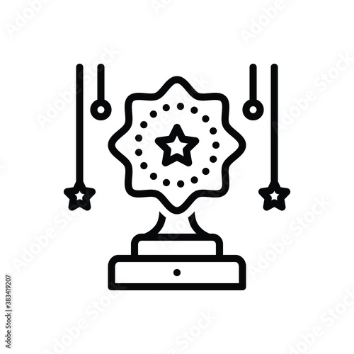 Black line icon for contest