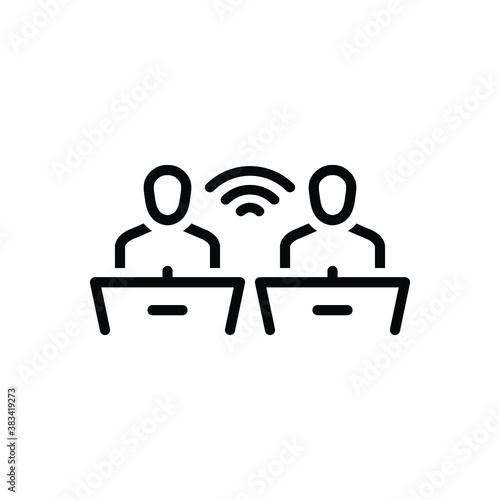 Black line icon for discourse