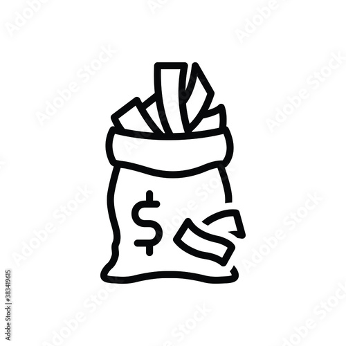 Black line icon for plenty