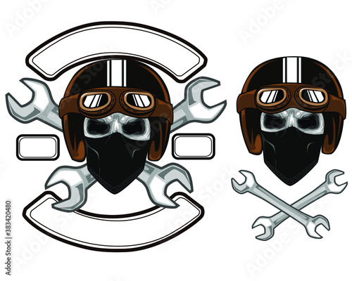 motorsport logo cartoon in vector