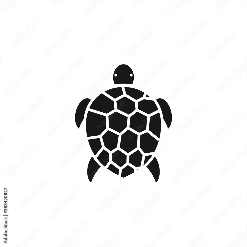 Obraz premium Turtle logo design template silhouette vector icon