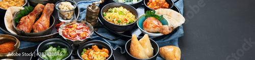 Canvas Print Assortment Indian recipes food various.