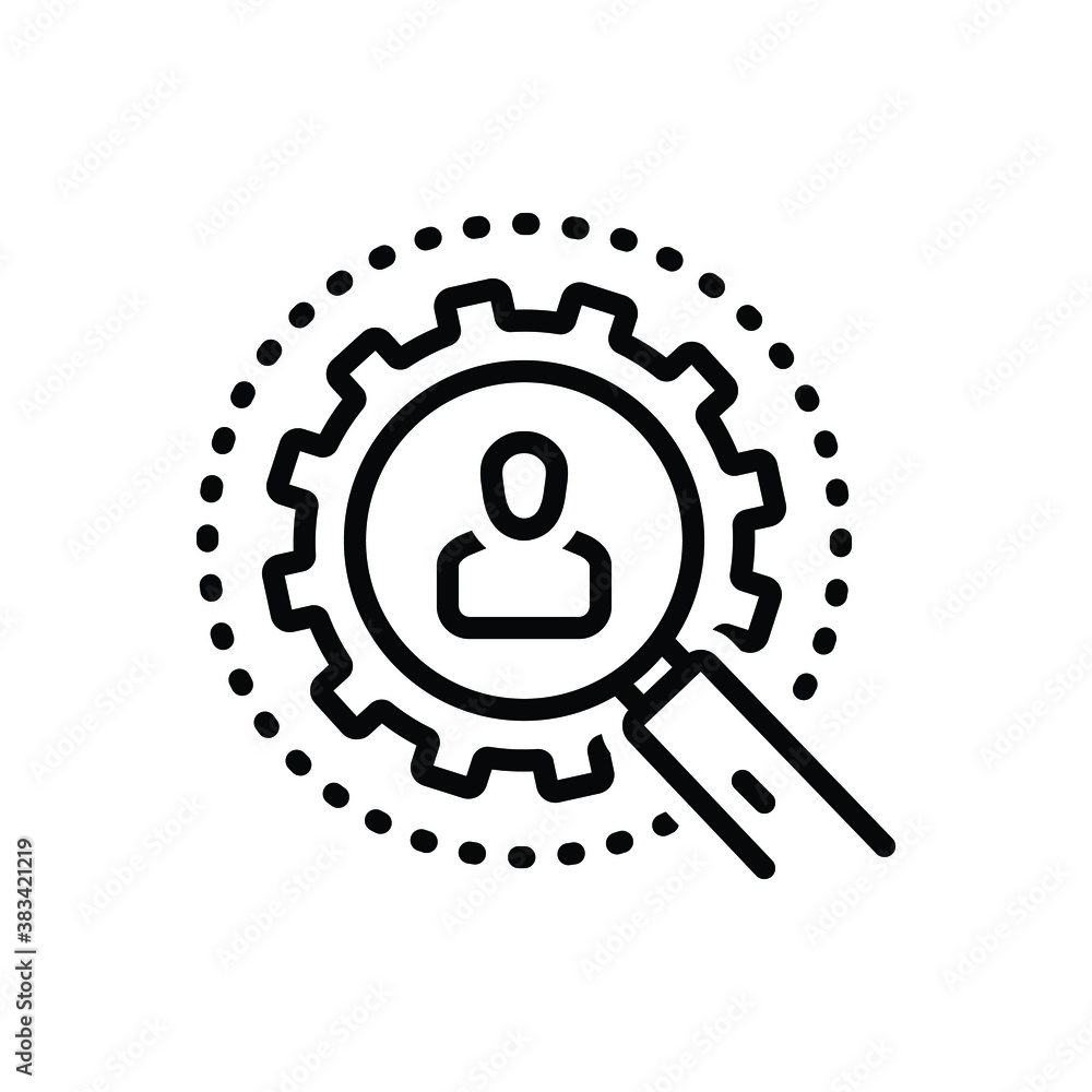 Black line icon for investigation Black line icon for investigation