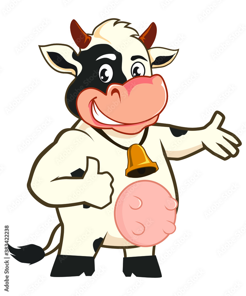 cow mascot cartoon in vector cow mascot cartoon in vector