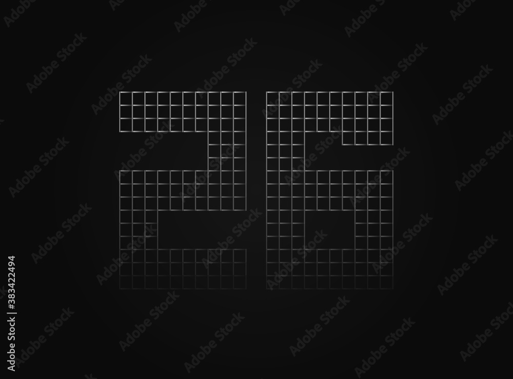 26 vector number made of metal chain link fence. For logo, brand label, design elements, application and more. 26 vector number made of metal chain link fence. For logo, brand label, design elements, application and more.