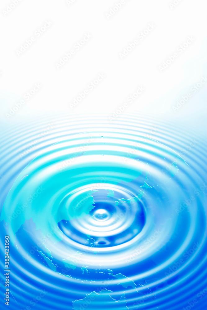 地球と水面 地球と水面