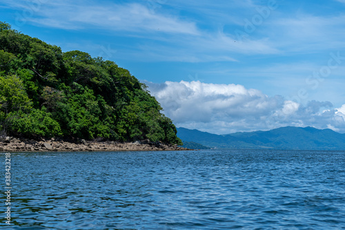 Beautiful view of the San Lucas Island in Costa Rica and its wild life