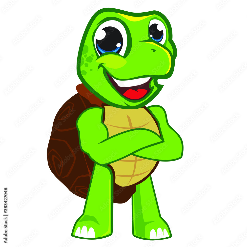 Obraz premium turtle mascot cartoon in vector