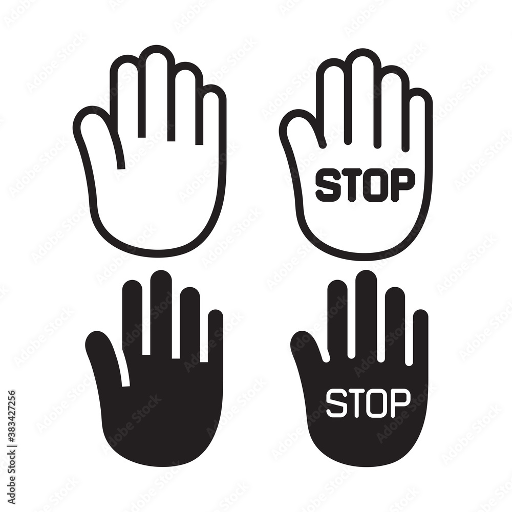 stop palm hand sign vector illustration stop palm hand sign vector illustration