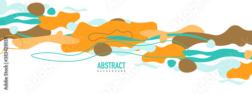 Trendy liquid style shapes abstract design  dynamic vector background for placards  brochures  posters  web landing pages  covers or banners