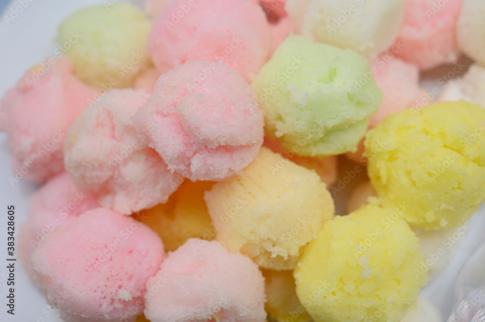 Colorful Thai Rice Flour Muffin Colorful Thai Rice Flour Muffin