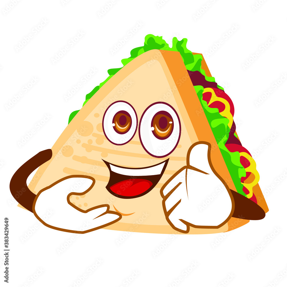 sandwich mascot cartoon in vector sandwich mascot cartoon in vector