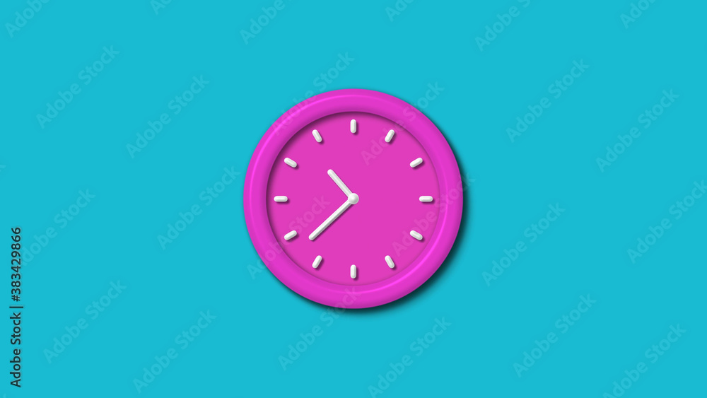 12 hours counting down 3d wall clock isolated on cyan background,wall clock isolated 12 hours counting down 3d wall clock isolated on cyan background,wall clock isolated