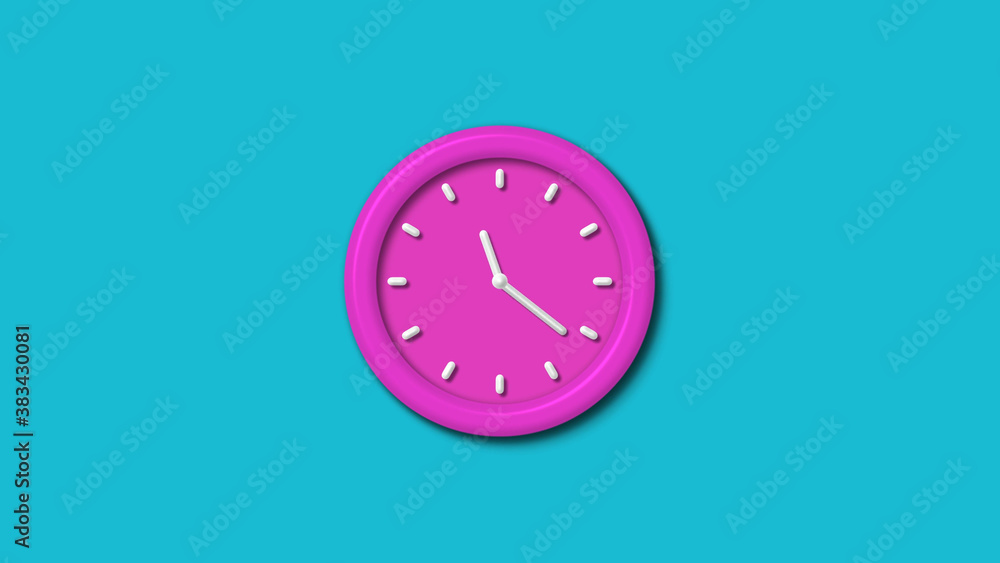 12 hours counting down 3d wall clock isolated on cyan background,wall clock isolated 12 hours counting down 3d wall clock isolated on cyan background,wall clock isolated