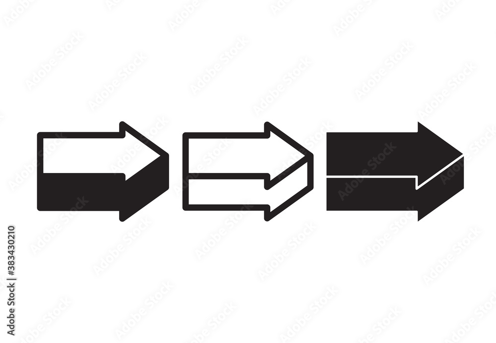 arrow icons set vector on white background arrow icons set vector on white background