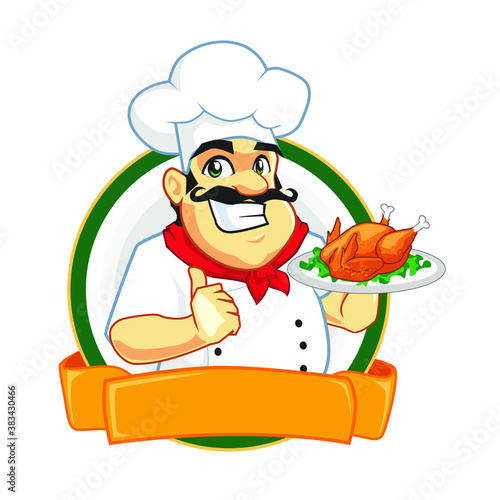 chef mascot logo cartoon
