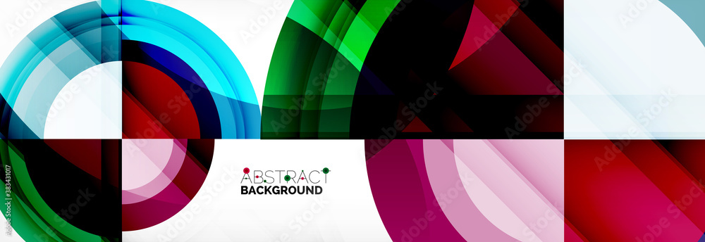 Round shapes, triangles and circles. Modern abstract background Round shapes, triangles and circles. Modern abstract background