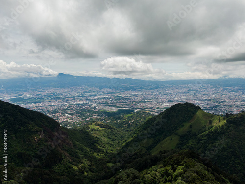 Beautiful view of the impressive green  the Rainforest in Costa Rica in Pico Blanco