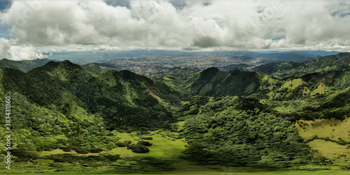 Beautiful view of the impressive green  the Rainforest in Costa Rica in Pico Blanco photo