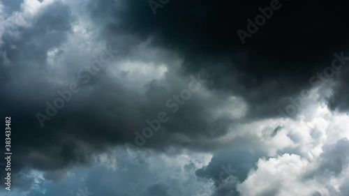 Time lapse Video of white cloud moving on blue sky in the afternoon