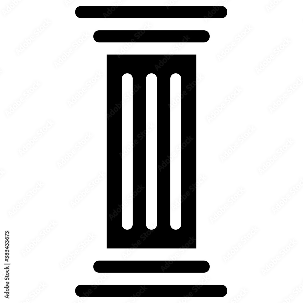Pillar design solid icon
Pillar design solid icon