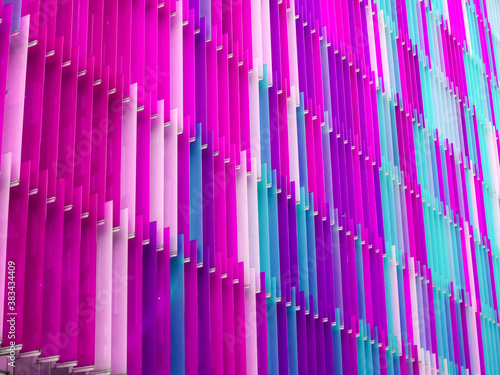 acrylic plastic sheet interior line and color magenta blue pink