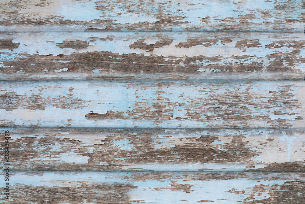 old rough wood pieces texture surface background and light blue color abrasions