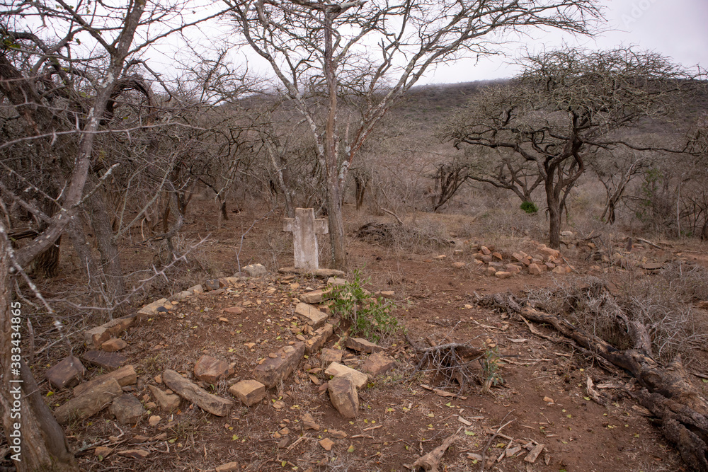 A gravesite inside a game reserve in South Africa
