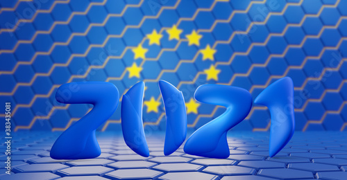 blurred hexagonal design of...