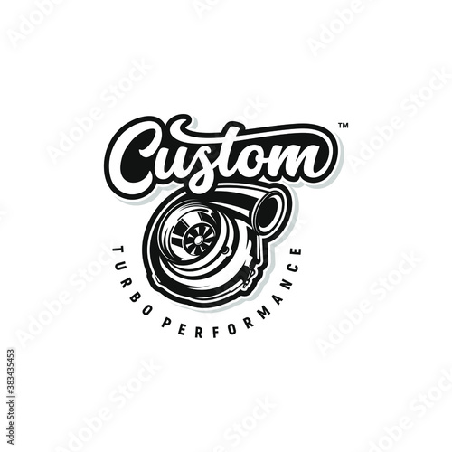 Turbo custom performance auto logo automotive logo vector sport vintage