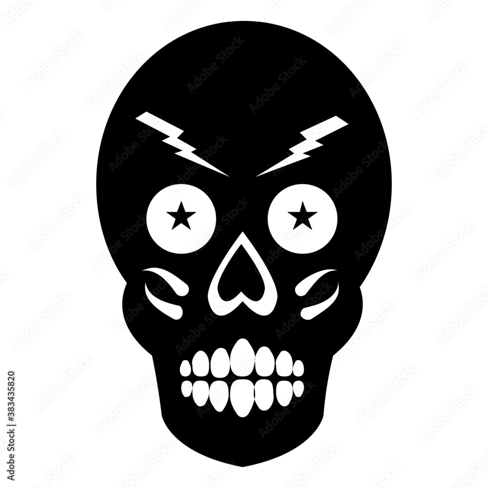 Fototapeta premium Isolated vector icon skull 