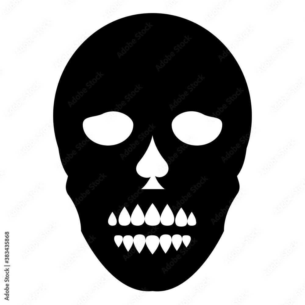 Solid icon design of skull sketch
Solid icon design of skull sketch