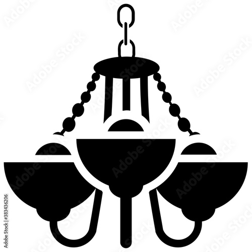 
Classic chandelier vector icon design
