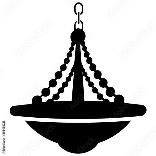 
Classic chandelier vector icon design
