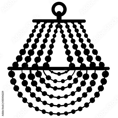 
Classic chandelier vector icon design
