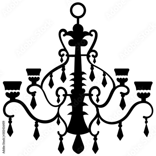 
Creative icon design of chandelier
