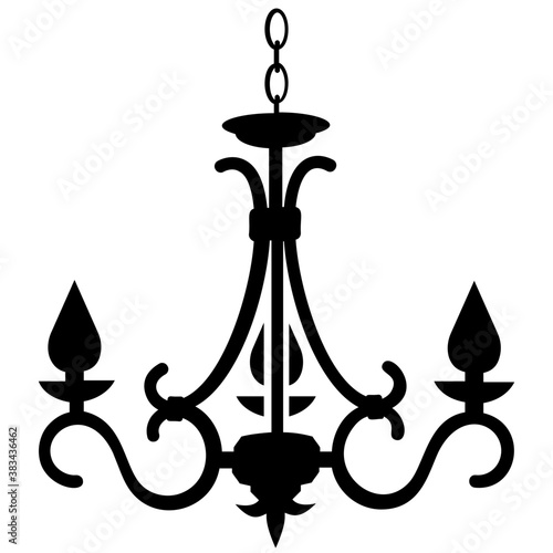 
Creative icon design of chandelier
