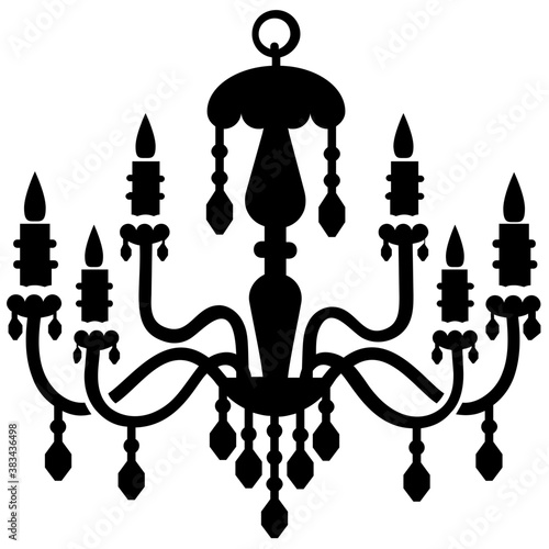 
Creative icon design of chandelier
