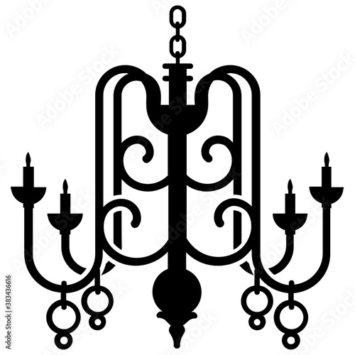
Hanging crystal chandelier icon
