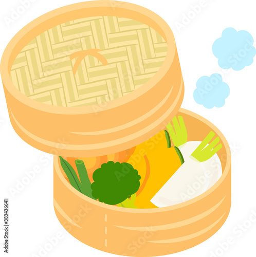 野菜の蒸篭蒸し