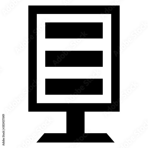 
Isolated icon design of exhibition board
