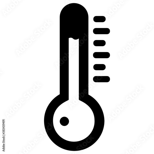 
A temperature measuring device called a thermometer 
