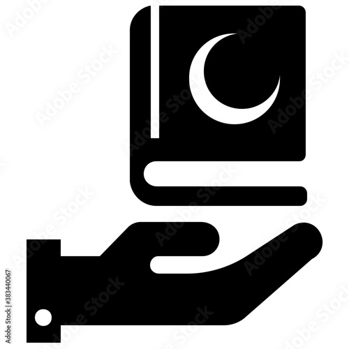 
A muslim holy book, Quran 
