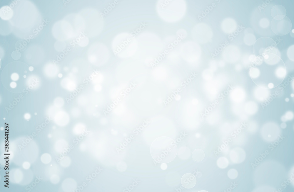 White glitter vintage lights background. Bokeh silver and white. defocused and center copy space.	