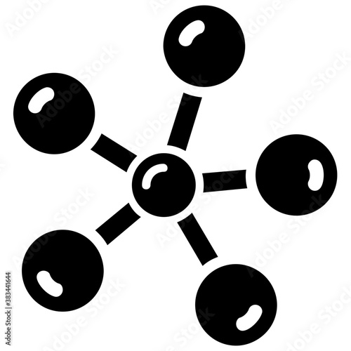 
Simple atom symbol icon
