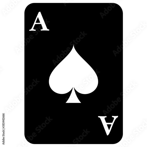 
Spade over a card, spade card 
