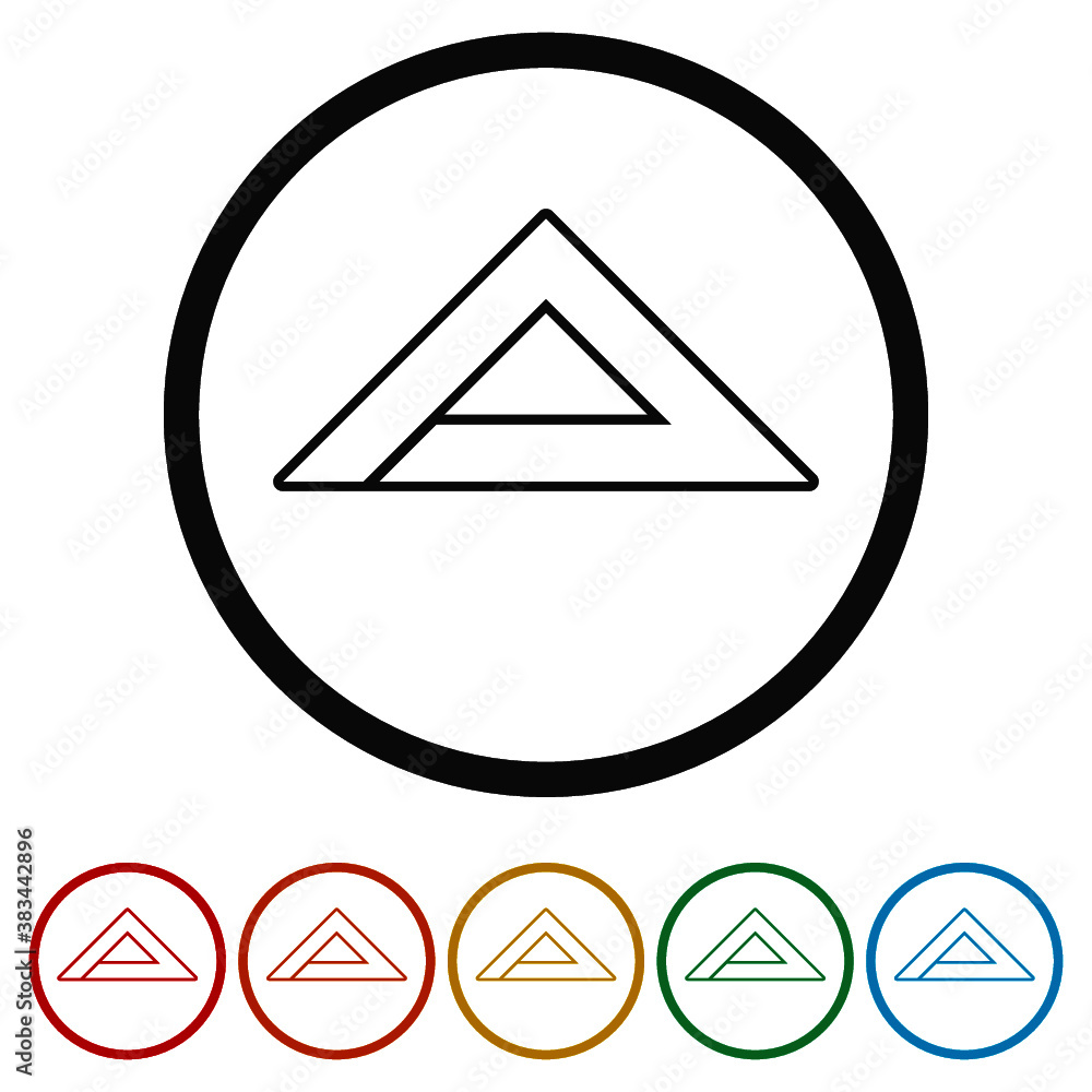 Letter A Logo Design ring icon, color set Letter A Logo Design ring icon, color set