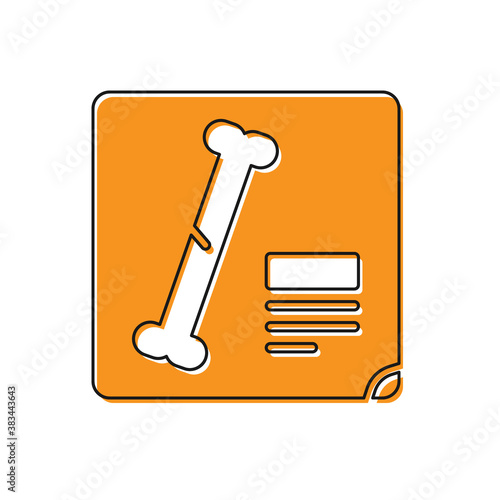 Orange X-ray shots icon isolated on white background. Vector Illustration.