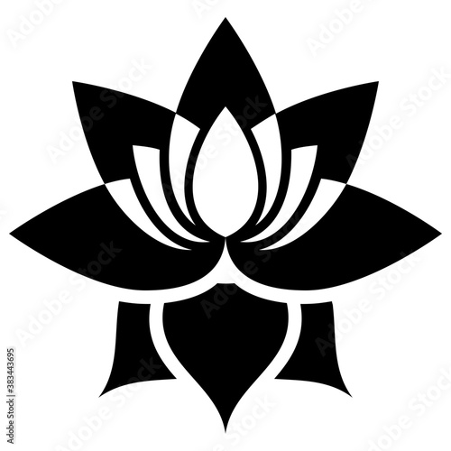 
Isolated water lily vector icon design
