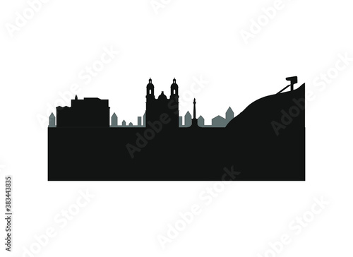 Innsbruck city skyline in Austria.